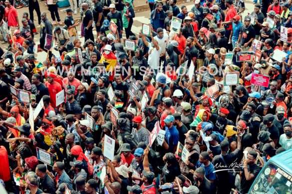 Protesters at the End Galamsey Protest