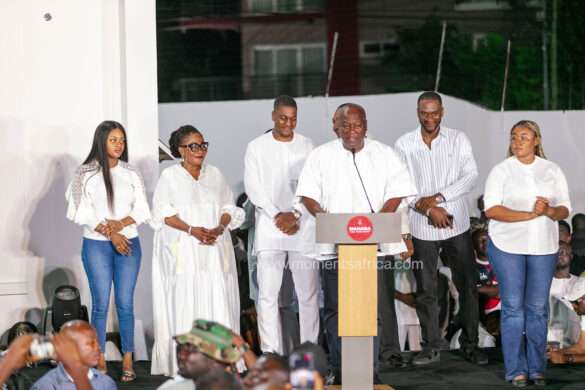 Ghana's President-elect John Dramani Mahama addresses his supporters, after the electoral commission declared him winner of the 2024 presidential election in Accra, Ghana, December 9, 2024. MOMENTS AFRICA/Wisdom Matey Tetteh